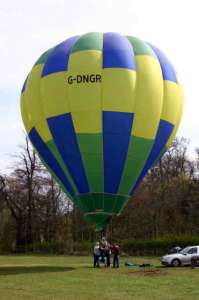G-DNGR hot air balloon, a Cameron Balloons Colt 31A. Photograph by Bill Teasdale