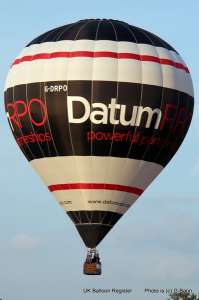 G-DRPO hot air balloon, a Cameron Z-105. Photograph by Balloon Spotters Archive