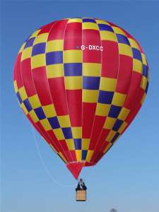 G-DXCC hot air balloon, an Ultramagic M-77. Photograph by UltraMagic Balloons