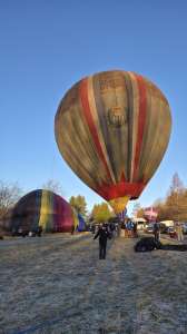 G-EIIR hot air balloon, a Cameron N-77, seen at Bagnor, West Berkshire, United Kingdom on 3 January 2026. Photograph by Dave