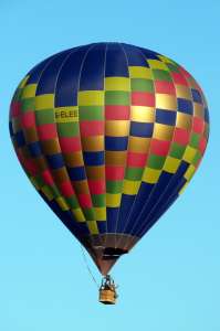 G-ELEE hot air balloon, a Cameron Z-105. Photograph by G Bann