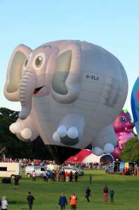 Elephant hot air balloon G-ELII, a Kubicek Factory S.R.O. BB26E (playreview, animals), added to the archive 7 September 2026. Photograph by G Bann