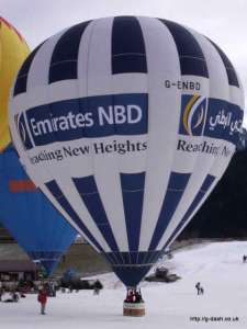 G-ENBD hot air balloon, a Lindstrand HOT AIR Balloons LBL 120A. Photograph by Balloon Spotters Archive