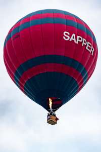 Sapper hot air balloon G-ENGR, a Head AX8-105. Photograph by Dave