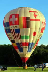 G-FLAG hot air balloon, a Thunder AND Colt Colt 77A, added to the archive 7 September 2026. Photograph by G Bann