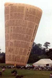 G-FTFT hot air balloon, a Thunder AND Colt Colt Financial Times. Photograph by Andrew Garrett