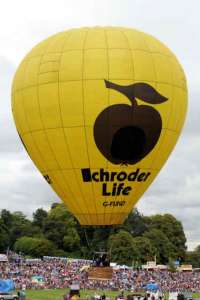 Schroder hot air balloon G-FUND, a Thunder AX7-65Z, added to the archive 7 September 2026. Photograph by Balloon Spotters Archive
