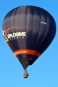 G-FWRK hot air balloon, a Cameron Z-105, added to the archive 7 September 2026. Photograph by G Bann
