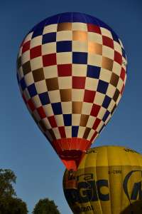 G-GABS hot air balloon, a Cameron TR-70, seen at Oswestry, Shropshire, United Kingdom on 23 August 2026. Photograph by Dave