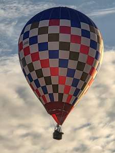 G-GABS hot air balloon, a Cameron TR-70, seen at Arrow, Warwickshire, United Kingdom on 29 May 2026. Photograph by Dave