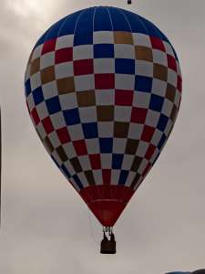 G-GABS hot air balloon, a Cameron TR-70, seen at Horningsham, Wiltshire, United Kingdom on 11 September 2026. Photograph by Dave