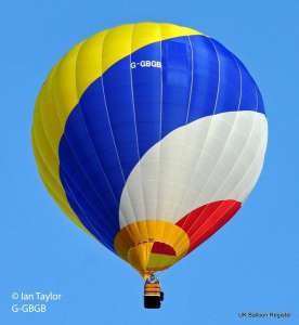 G-GBGB hot air balloon, an Ultramagic M-105, added to the archive 7 September 2026. Photograph by Ian Taylor