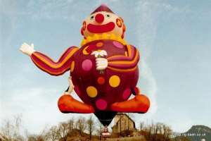 G-GWIZ hot air balloon, a Thunder AND Colt Colt Clown. Photograph by G Duke