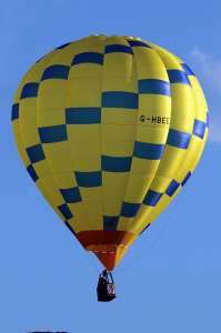G-HBEE hot air balloon, a Lindstrand Technologies LTL Series 2-80. Photograph by G Bann