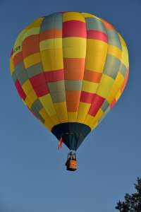 G-HCUS hot air balloon, a Lindstrand Technologies LTL Series 2-80, seen at Oswestry, Shropshire, United Kingdom on 23 August 2026. Photograph by Dave