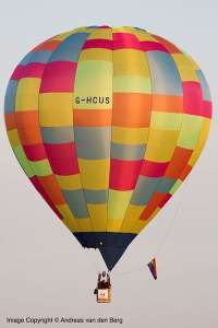 G-HCUS hot air balloon, added to the archive 27 August 2026. Photograph by Andreas van den Berg