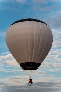 G-HEAL hot air balloon, a Lindstrand Technologies LTL Series 1-31, seen at Northampton, West Northamptonshire, United Kingdom on 16 August 2026. Photograph by Dave