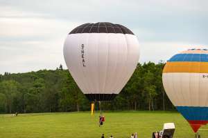G-HEAL hot air balloon, a Lindstrand Technologies LTL Series 1-31, seen at Arrow, Warwickshire, United Kingdom on 30 May 2026. Photograph by Dave