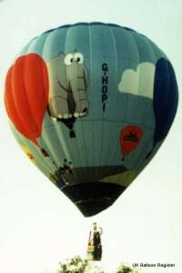 G-HOPI hot air balloon, a Cameron N-42, added to the archive 7 September 2026. Photograph by Mel Kirby