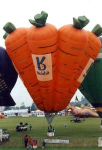 G-HUCH hot air balloon, a Cameron CARROTS-80. Photograph by Bill Teasdale