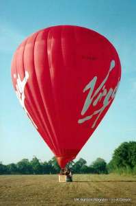 G-HVBF hot air balloon, a Lindstrand Balloons LBL 210A. Photograph by A Gibson