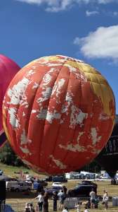 Globe hot air balloon G-IBBC, a Cameron SPHERE-105 (bbc). Photograph by Dave