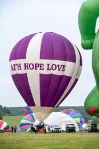 Faith Hope Love hot air balloon G-ICOR, a Lindstrand Technologies LTL Series 2-60