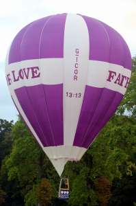 Faith Hope Love hot air balloon G-ICOR, a Lindstrand Technologies LTL Series 2-60. Photograph by G Bann
