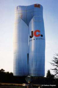 G-JCJC hot air balloon, a Thunder AND Colt Colt Flying Jeans. Photograph by Swedish Balloon Federation