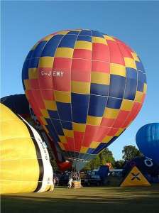 G-JEMY hot air balloon, a Lindstrand Balloons LBL 90A. Photograph by Balloon Spotters Archive