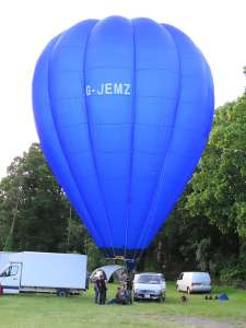 G-JEMZ hot air balloon, an Ultramagic H-31. Photograph by G Bann