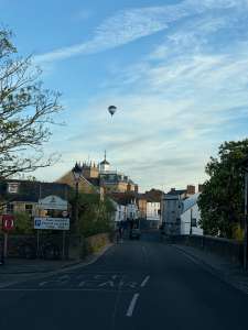 G-JHAA hot air balloon, a Cameron Z-90, seen at Abingdon, Oxfordshire, United Kingdom on 25 April 2026. Photograph by brad-ox