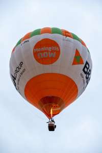 B&A hot air balloon G-JIMA, a Cameron Z-105, seen at Leigh Woods, North Somerset, United Kingdom on 9 August 2025. Photograph by Dave