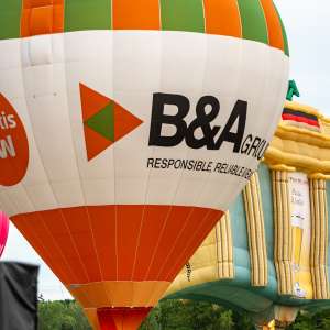 B&A hot air balloon G-JIMA, a Cameron Z-105, seen at Arrow, Warwickshire, United Kingdom on 30 May 2026. Photograph by Dave
