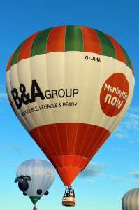 B&A hot air balloon G-JIMA, a Cameron Z-105, added to the archive 7 September 2026. Photograph by G Bann