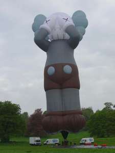 G-KAWS hot air balloon, a Cameron KAWS-110. Photograph by MJ Ballooning