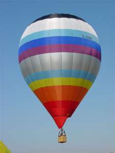 G-KNEE hot air balloon, an Ultramagic M-77C. Photograph by UltraMagic Balloons