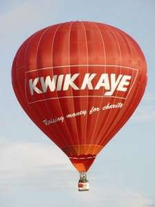 Kwiksave hot air balloon G-KSKS, a Cameron N-105. Photograph by Andrew Kaye