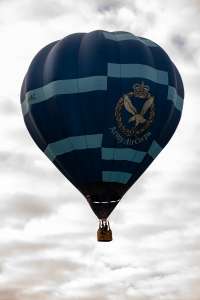 Army Air Corps hot air balloon G-LAAC, a Cameron C-90, seen at Horningsham, Wiltshire, United Kingdom on 11 September 2026. Photograph by Dave