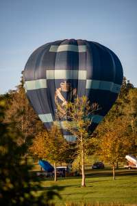 Army Air Corps hot air balloon G-LAAC, a Cameron C-90, seen at Horningsham, Wiltshire, United Kingdom on 12 September 2026. Photograph by Dave
