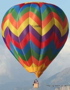 G-LEMM hot air balloon, an Ultramagic Z-90. Photograph by slowfly.it