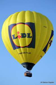 G-LIDL hot air balloon, a Cameron A-300. Photograph by Balloon Spotters Archive