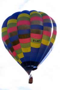 G-LIOT hot air balloon, a Cameron O-77, added to the archive 7 September 2026. Photograph by G Bann