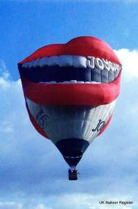 G-LIPS hot air balloon, a Cameron LIPS-90. Photograph by Tony Brown