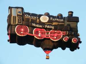 Moskau hot air balloon G-LOKO, a Cameron LOCO-105 (orient express, peking), added to the archive 7 September 2026. Photograph by Andrew Kaye