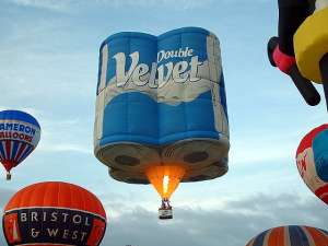 G-LOOS hot air balloon, a Cameron Tissue PACK-100. Photograph by Balloon Spotters Archive