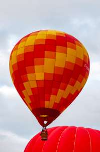 G-LOWS hot air balloon, a SKY 77-24, seen at Leigh Woods, North Somerset, United Kingdom on 9 August 2015. Photograph by Dave
