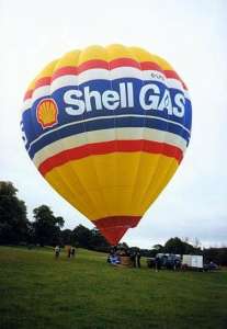 G-LPGI hot air balloon, a Cameron A-210. Photograph by Andrew Garrett