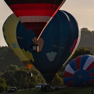 G-LULA hot air balloon, a Cameron C-90, seen at Horningsham, Wiltshire, United Kingdom on 14 September 2019. Photograph by Dave