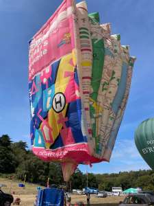 Map hot air balloon G-MAPS, a SKY Flying MAP (ordnance survey), added to the archive 12 September 2026. Photograph by Cera168_